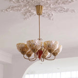 Mirevane Curated Solid Hardwood Chandelier – 6 Heads Dia 54cm x H 32cm  ∅ 21.2 x H 12 finish configuration #1