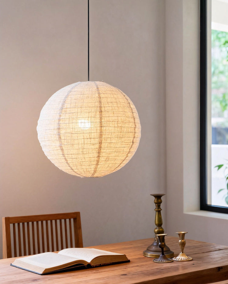 Mirevon Curated Finished Iron Pendant Light – spatial dining room perspective
