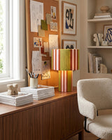 Modena Curated Finished Iron Table Lamp – structural canopy joint detail