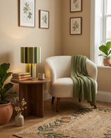 Modena Curated Finished Iron Table Lamp warm illuminated room view