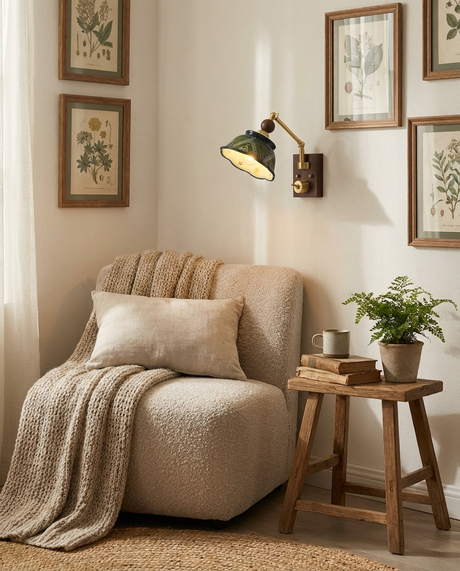 Modern Mossden Wall Sconce – Handcrafted Material Texture and Detail View