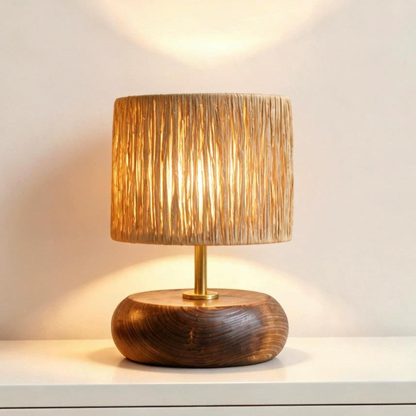 Norvane Curated Solid Brass Table Lamp – side angled contour profile