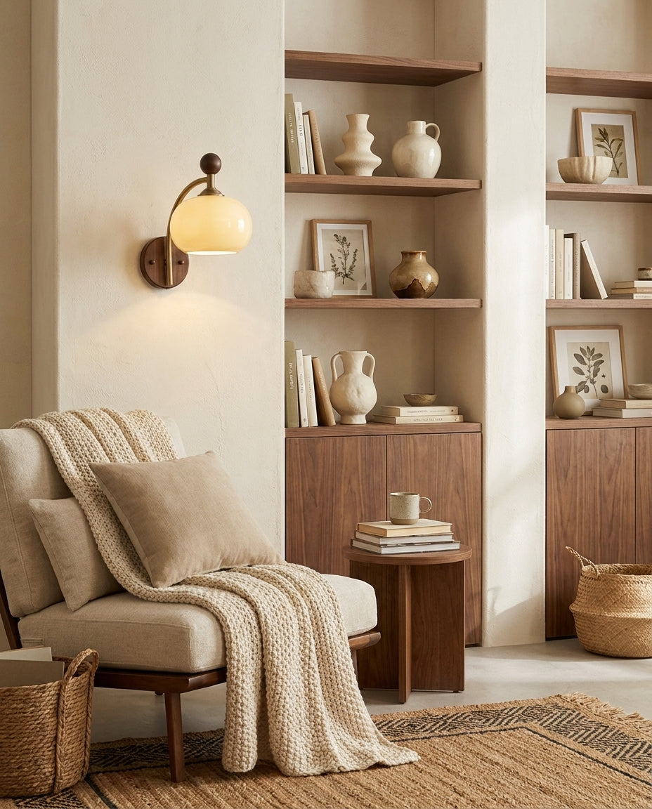 Modern Oaklune Wall Sconce – Ambient Illumination in Luxury Interior Setting View 8