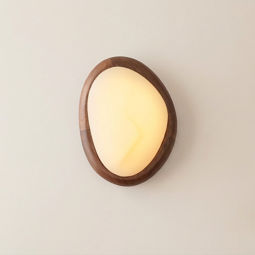 Ovela Curated Alabaster Wall Sconce – W 22cm x H 29cm  W 8.6 x H 11.4 finish configuration