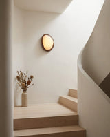 Ovela Curated Alabaster Wall Sconce – handcrafted surface texture