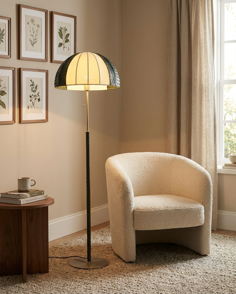 Parasolyn Floor Curated Solid Brass Floor Lamp – dimensional scale reference