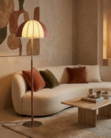 Parasolyn Floor Curated Solid Brass Floor Lamp – spatial dining room perspective