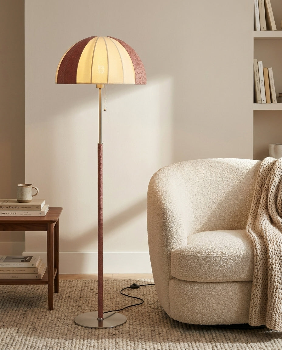 Parasolyn Floor Curated Solid Brass Floor Lamp – full fixture elevation view