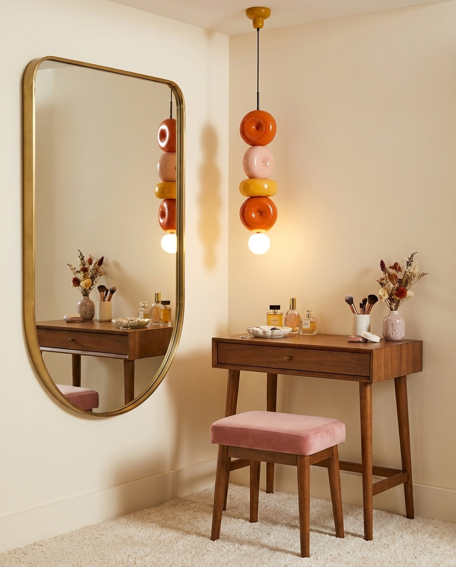 Peblume Curated Mouth-Blown Frosted Glass Pendan – handcrafted surface texture