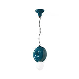 Peblume Curated Mouth-Blown Frosted Glass Pendan – ∅ 9.8 x H 37  Orange & Pink & Yellow finish configuration