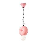 Peblume Curated Mouth-Blown Frosted Glass Pendan – dimensional scale reference #1