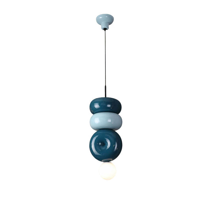 Peblume Curated Mouth-Blown Frosted Glass Pendan – ∅ 9.8 x H 13.7  Pink finish configuration