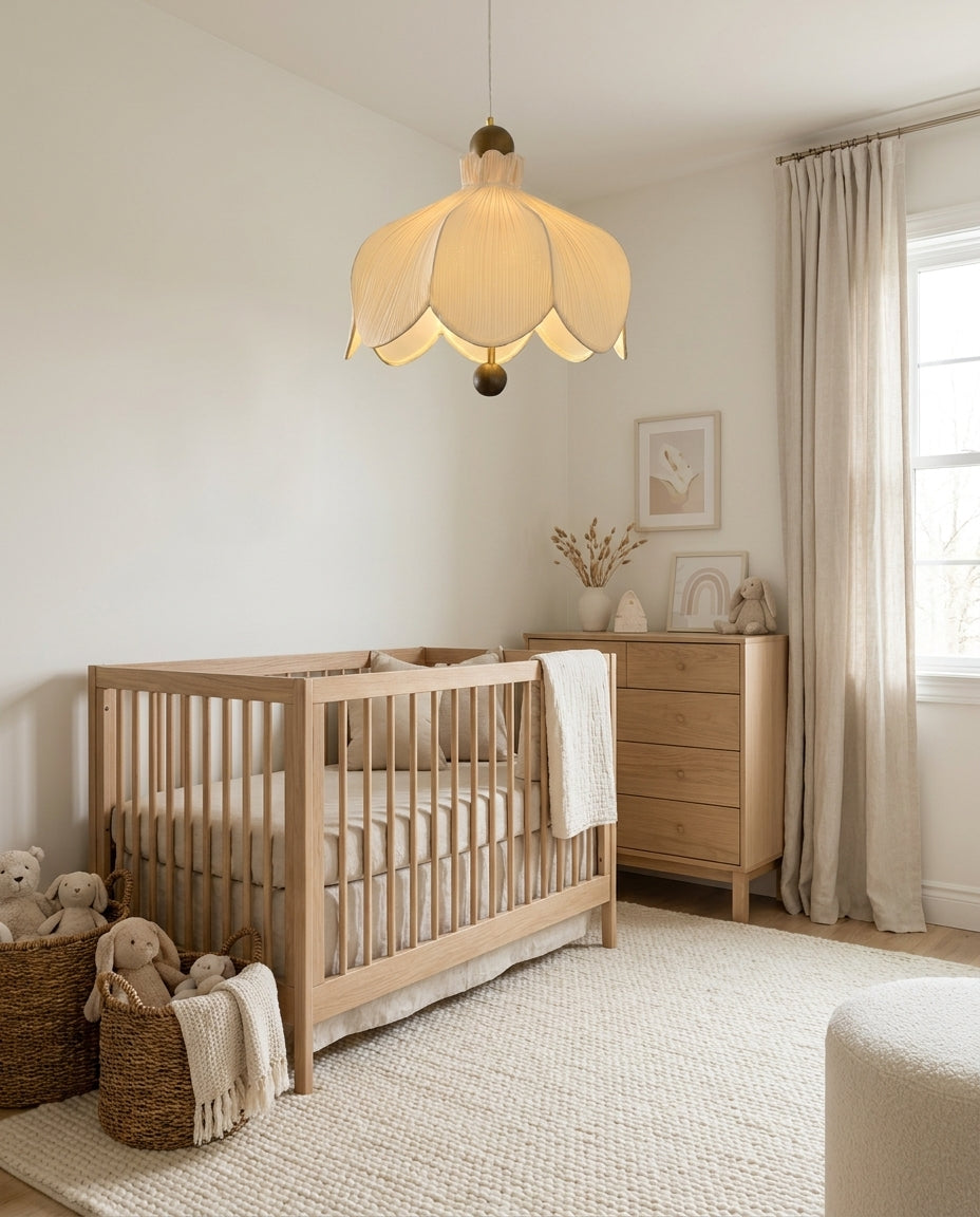 Perrivale Curated Iron & Glass Pendant Light – unlit natural material contrast