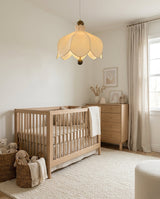 Perrivale Curated Iron & Glass Pendant Light – unlit natural material contrast