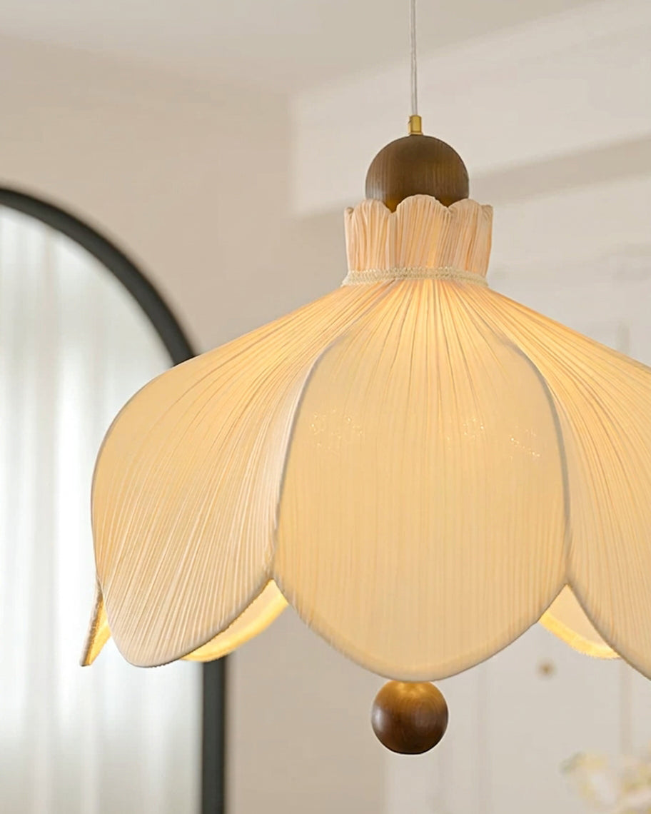 Perrivale Curated Iron & Glass Pendant Light – side angled contour profile