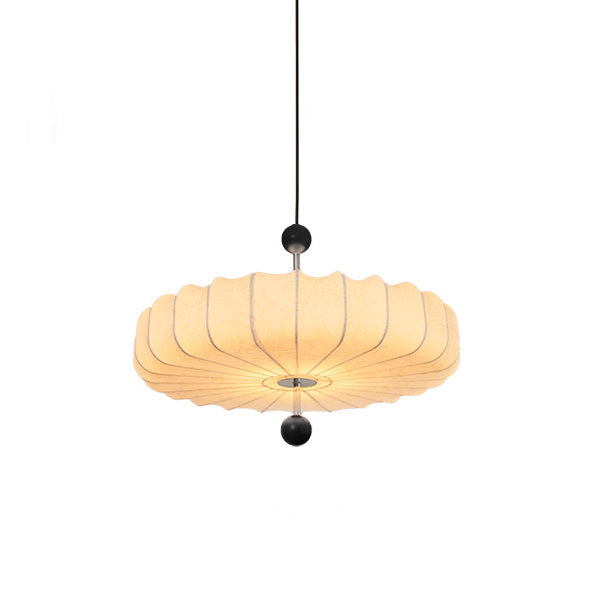 Pleated Corolla Curated Iron & Glass Pendant Lig – Dia 50cm x H 35cm  ∅ 19.6 x H 13.7 finish configuration