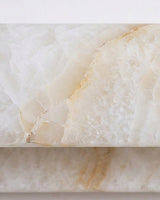 Plixo Alabaster Curated Alabaster Wall Sconce – full fixture elevation view