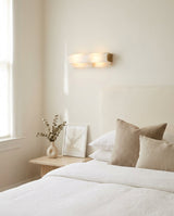 Alabaster craftsmanship detail on Plixo Alabaster Curated Alabaster Wall Sconce