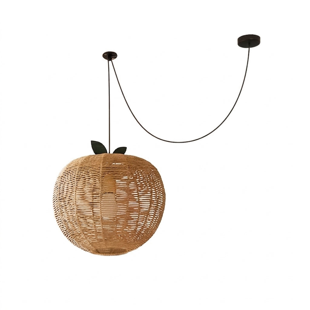 Pomarien Curated Woven Rattan Pendant Light – Model A Dia 30cm x H 40cm  ∅ 11.8 x H 15 finish configuration
