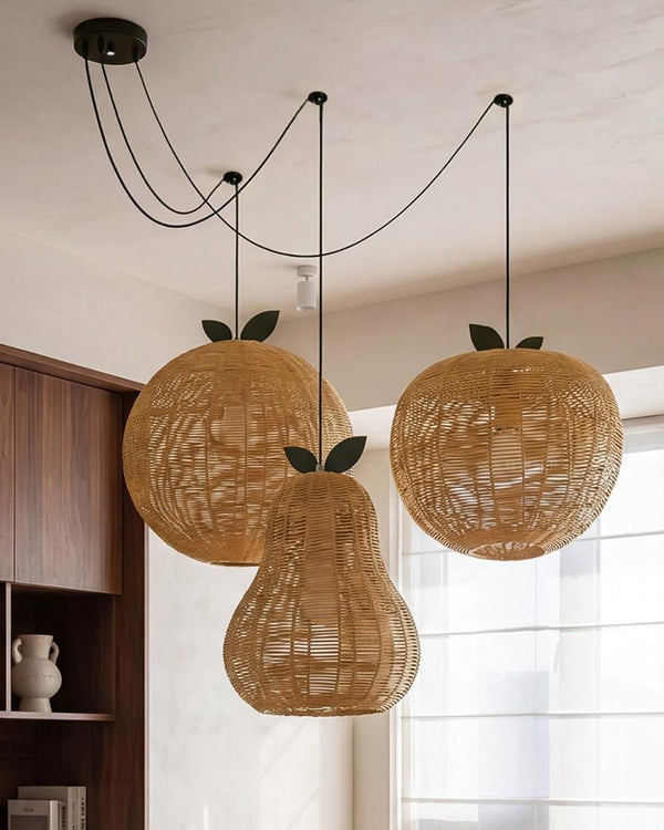 Pomarien Curated Woven Rattan Pendant Light