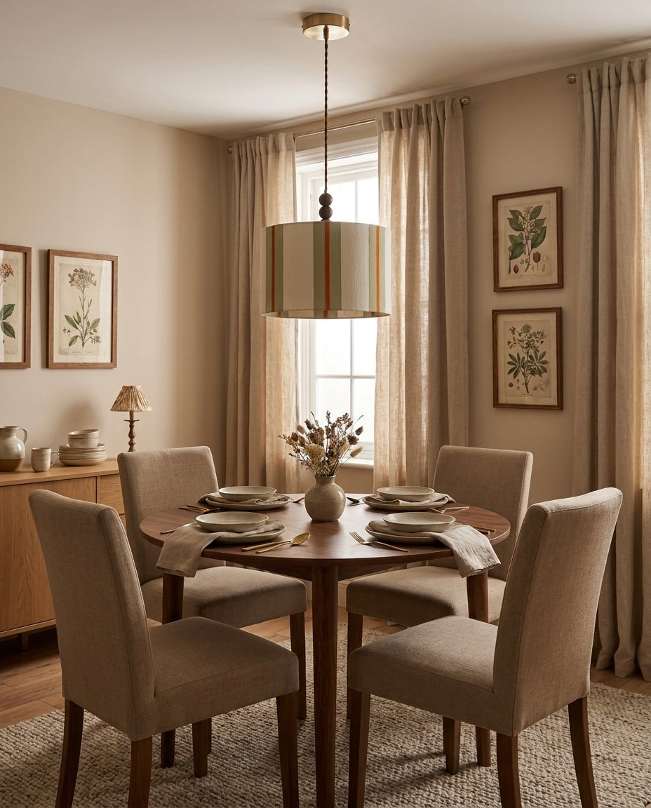 Pomeline Curated Solid Brass Pendant Light – dimensional scale reference