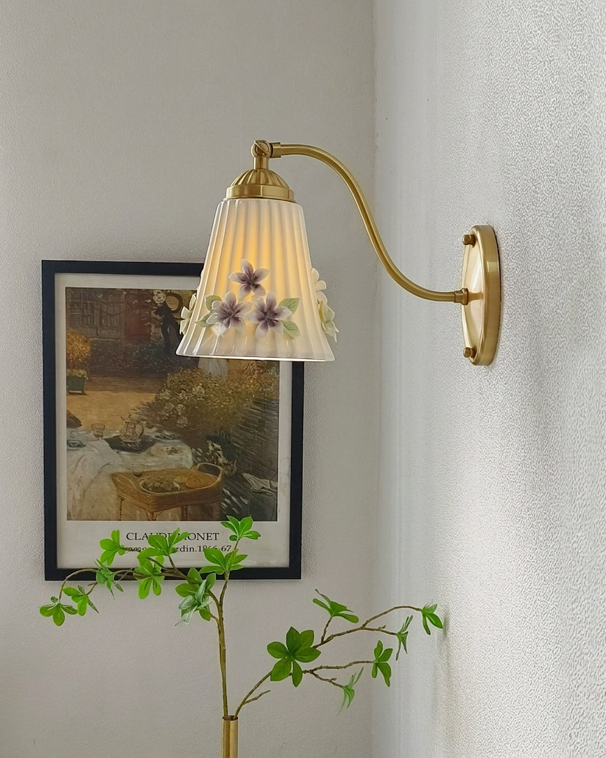 Primvale Curated Solid Brass Wall Sconce – side angled contour profile