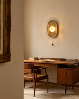 Rillmark Curated Mouth-Blown Frosted Glass Wall – unlit natural material contrast