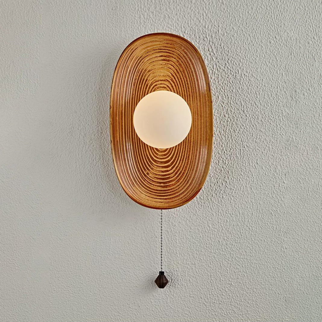 Rillmark Curated Mouth-Blown Frosted Glass Wall – side angled contour profile