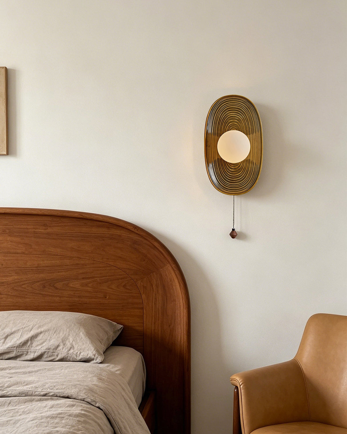 Rillmark Curated Mouth-Blown Frosted Glass Wall – illuminated warm ambiance setting