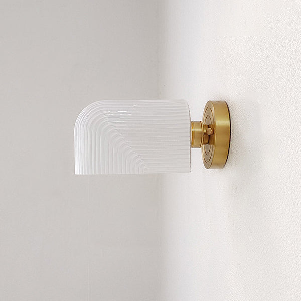 Rillora Curated Mouth-Blown Frosted Glass Wall S – W 16cm x H 10cm  W 6.3 x H 3.9 finish configuration