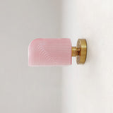 Rillora Curated Mouth-Blown Frosted Glass Wall S – W 16cm x H 10cm  W 6.3 x H 3.9 finish configuration #1 #2