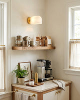 Mouth-Blown Frosted Glass craftsmanship detail on Rillora Curated Mouth-Blown Frosted Glass Wall S