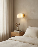 Rillora Curated Mouth-Blown Frosted Glass Wall S – dimensional scale reference