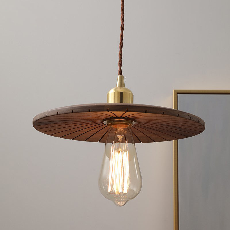 Rillwood Curated Solid Brass Pendant Light – Dia 25cm x H 22cm  ∅ 9.8 x H 8.6 finish configuration