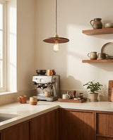 Solid Brass craftsmanship detail on Rillwood Curated Solid Brass Pendant Light