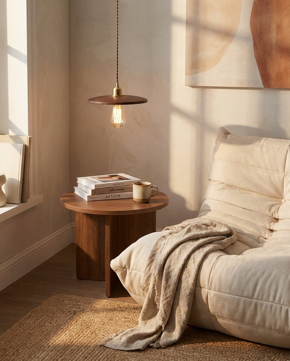 Rillwood Curated Solid Brass Pendant Light – dimensional scale reference