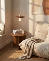 Rillwood Curated Solid Brass Pendant Light – dimensional scale reference