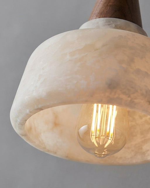 Rockford Alabaster Curated Alabaster Wall Sconce – full fixture elevation view