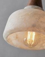 Rockford Alabaster Curated Alabaster Wall Sconce – full fixture elevation view
