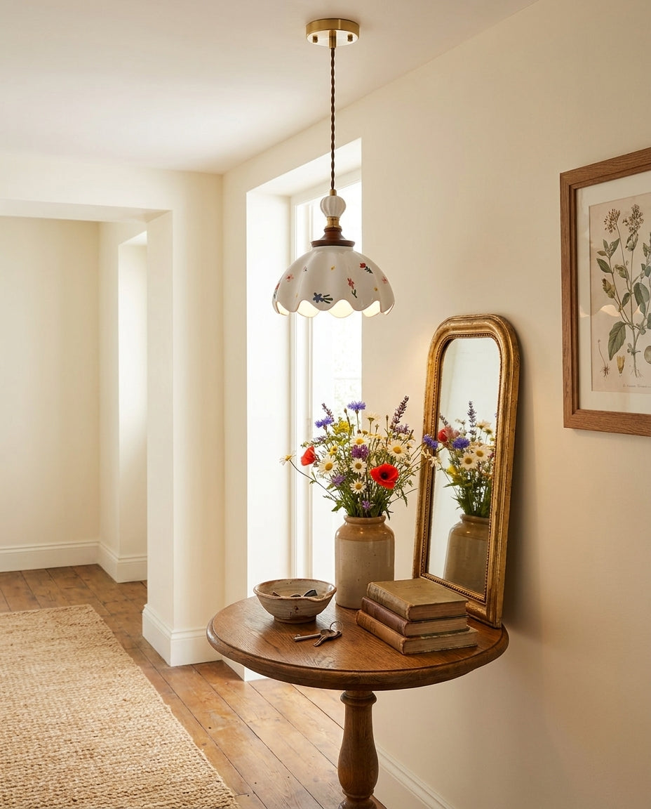 Rosalie Curated Solid Brass Pendant Light – handcrafted surface texture