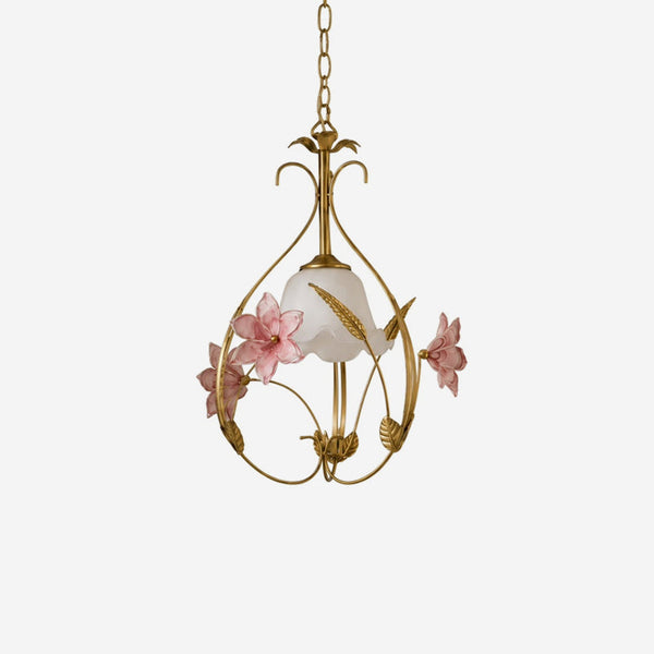 Rosavelle Curated Mouth-Blown Frosted Glass Pend