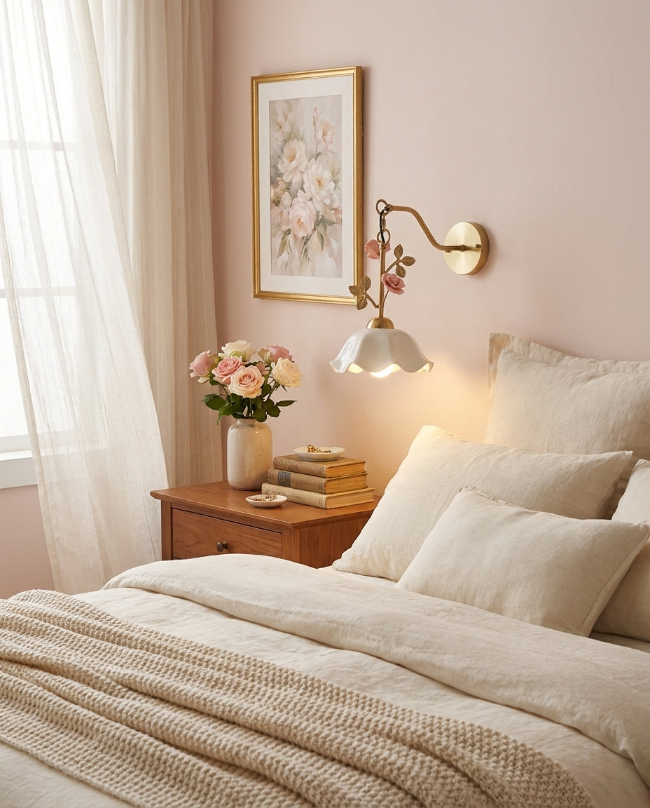 Rosethane Curated Hand-Thrown Ceramic Wall Sconc