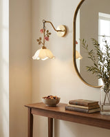 Rosethane Curated Hand-Thrown Ceramic Wall Sconc – dimensional scale reference