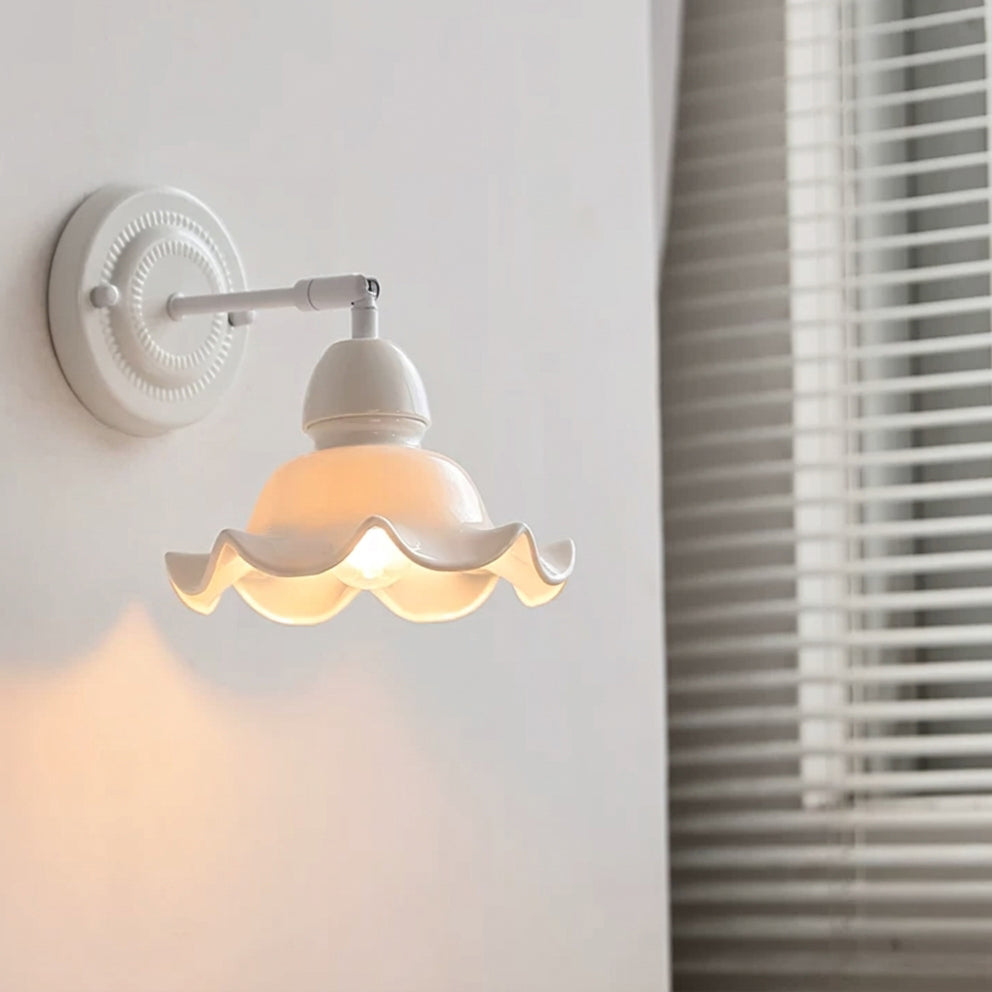 Ruchevia Curated Hand-Thrown Ceramic Wall Sconce – structural canopy joint detail