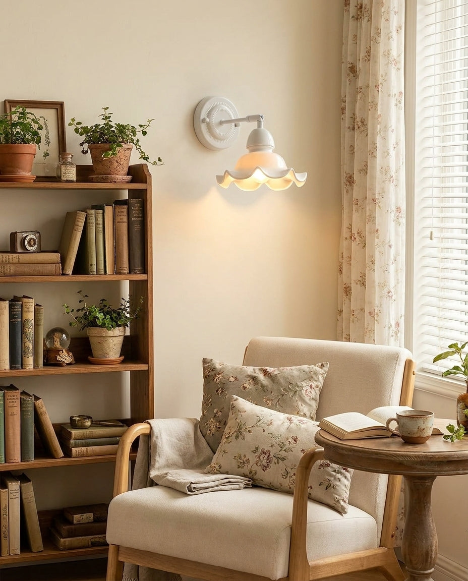 Ruchevia Curated Hand-Thrown Ceramic Wall Sconce