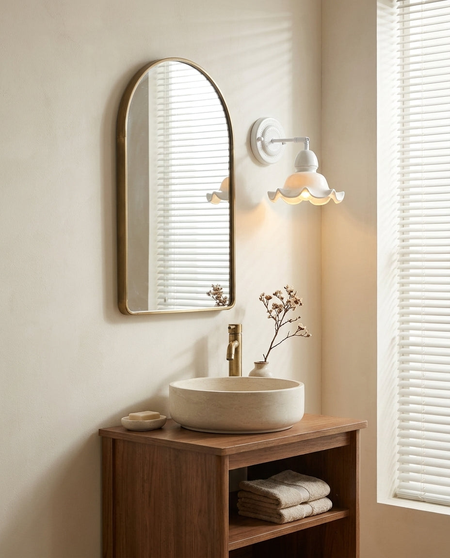 Ruchevia Curated Hand-Thrown Ceramic Wall Sconce – architectural ceiling profile