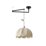 Ruffle Swing Arm Curated Finished Iron Pendant L – Model A Dia 45cm x H 30cm  ∅ 17.7 x H 11 finish configuration