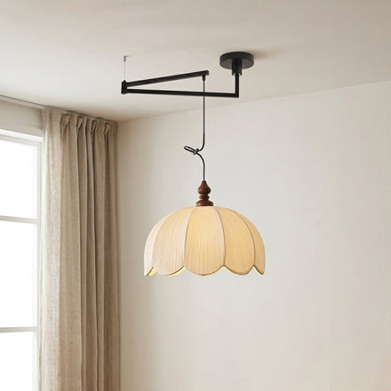 Ruffle Swing Arm Pendant Light
