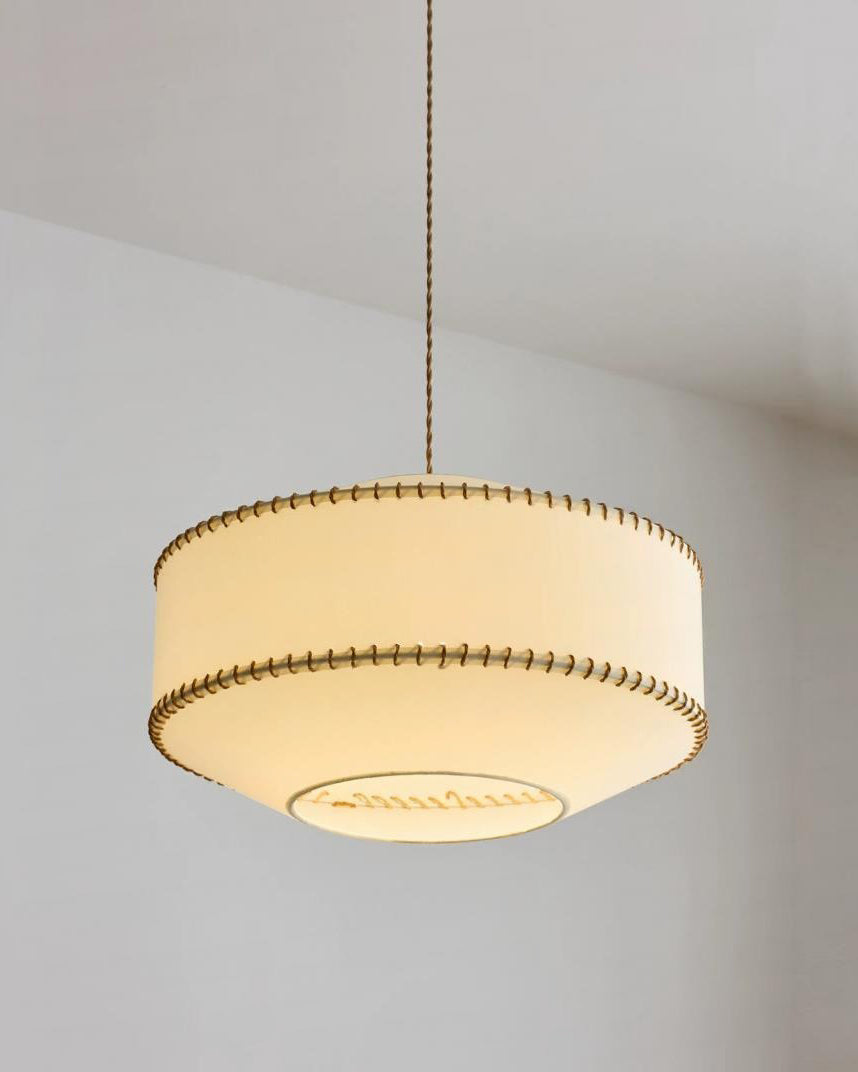 Seamwick Curated Solid Brass Pendant Light – side angled contour profile