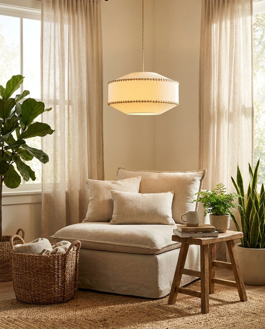 Solid Brass craftsmanship detail on Seamwick Curated Solid Brass Pendant Light